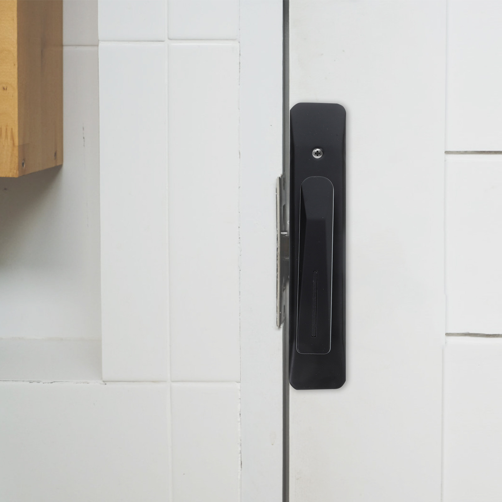 Interior Design And Construction - Black Keyless Interior Door Lever Lock