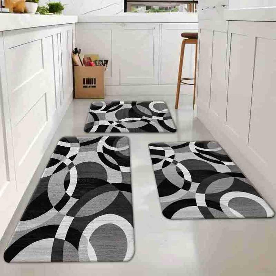 Printed Rug Abstract - 1pc flannel floor matModern Geometric Print