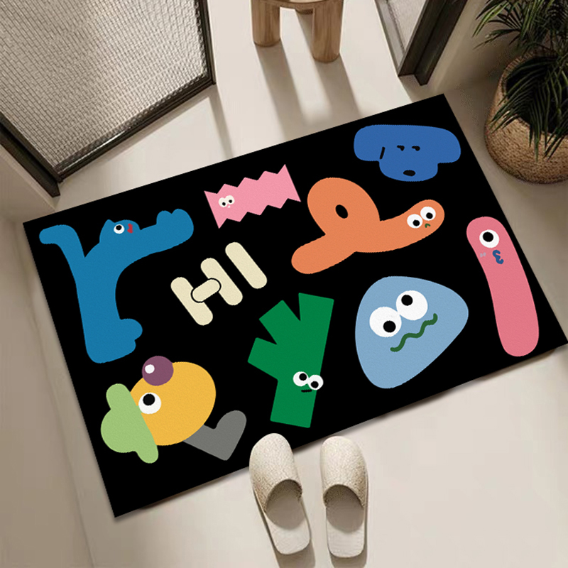 Cute Cartoon Abstract Monster  - Printed Rug Abstract のレビューと価格