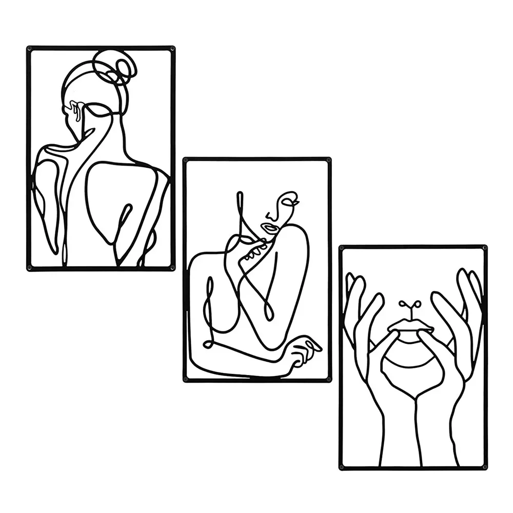 3pcs Stunning Line Drawing Dec - Interior Design Home のレビューと価格