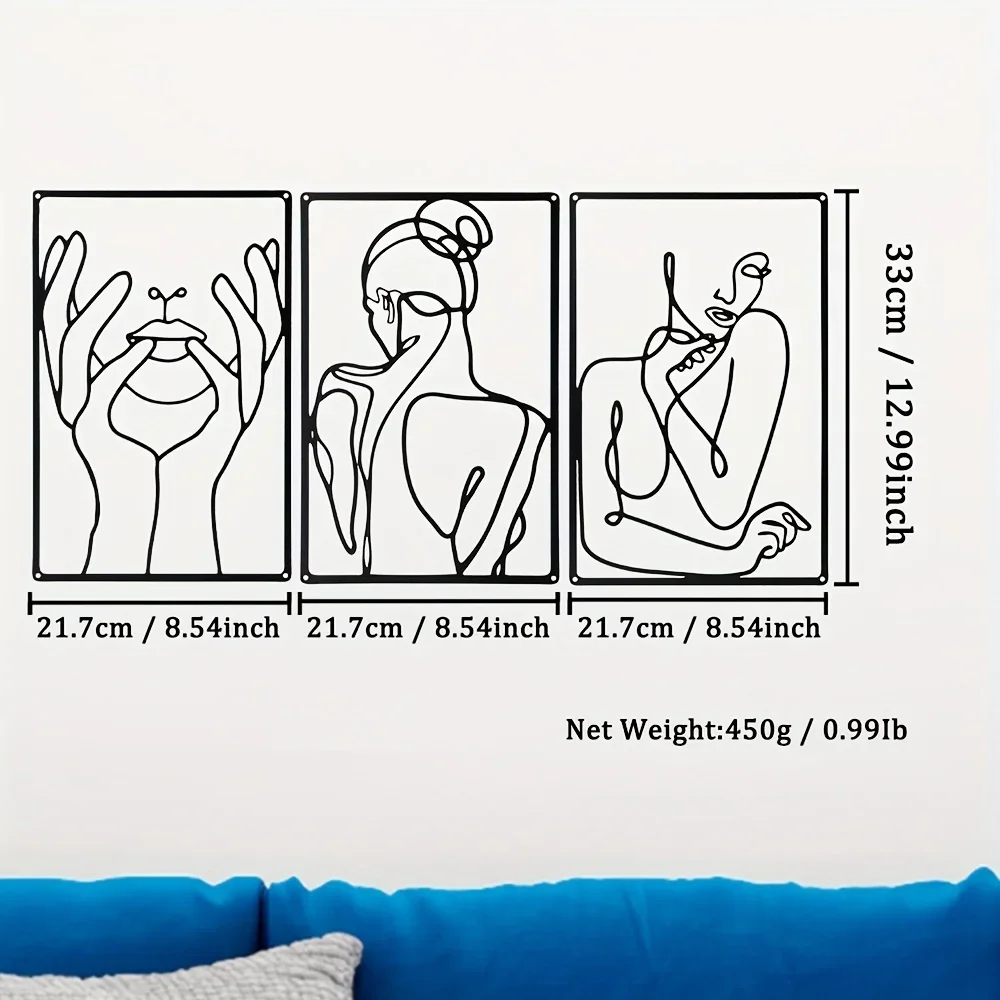 3pcs Stunning Line Drawing Dec - Interior Design Home のレビューと価格
