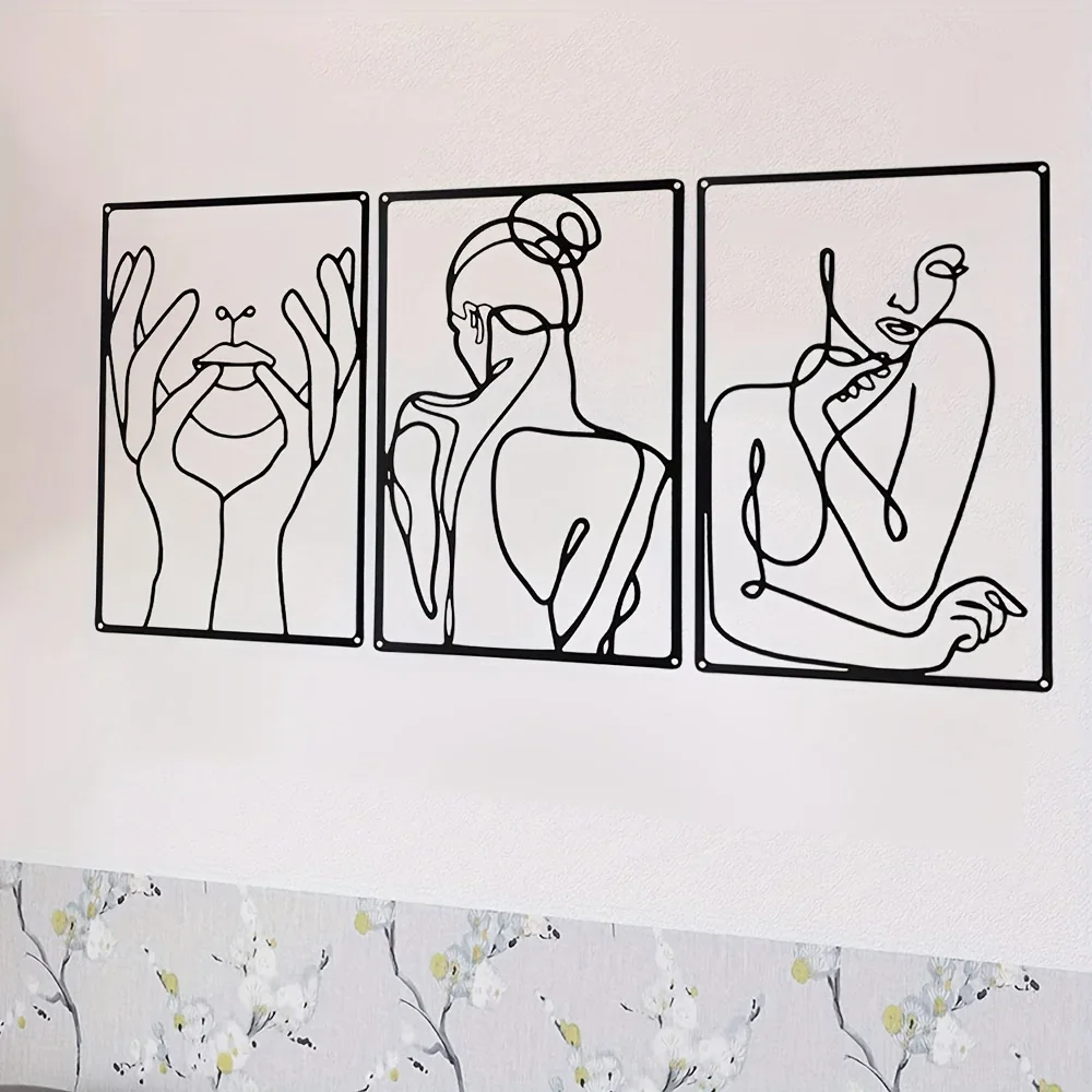 3pcs Stunning Line Drawing Dec - Interior Design Home のレビューと価格