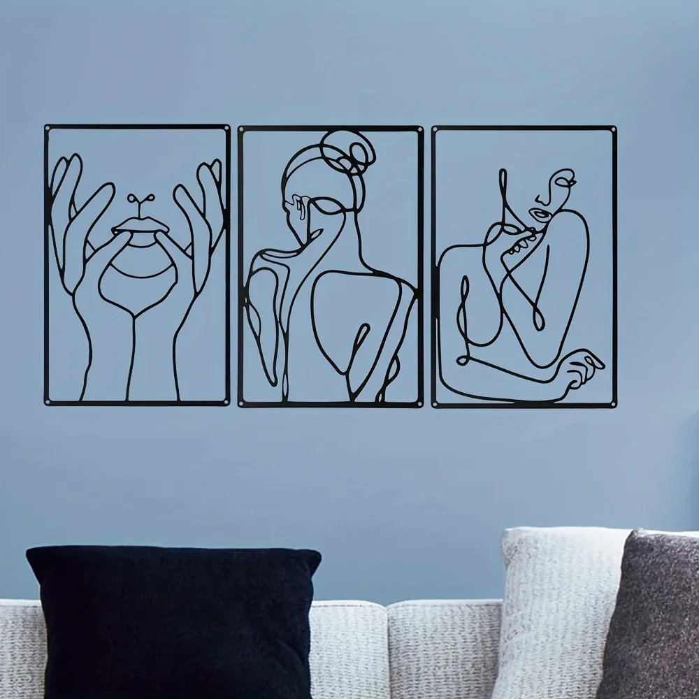 3pcs Stunning Line Drawing Dec - Interior Design Home のレビューと価格