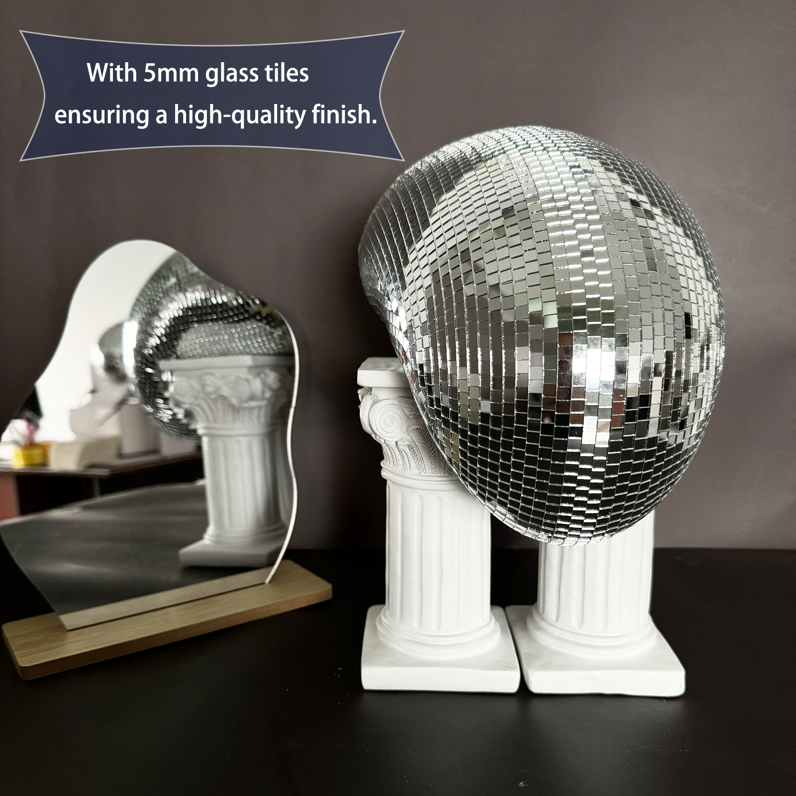 28cm Melted Disco Ball Mirror  - Interior Design Modern のレビューと価格