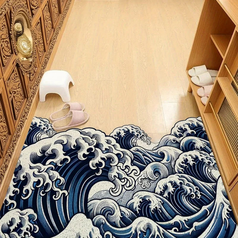 VIKAMA Abstract Wave Design Ru - Printed Rug Abstract のレビューと価格
