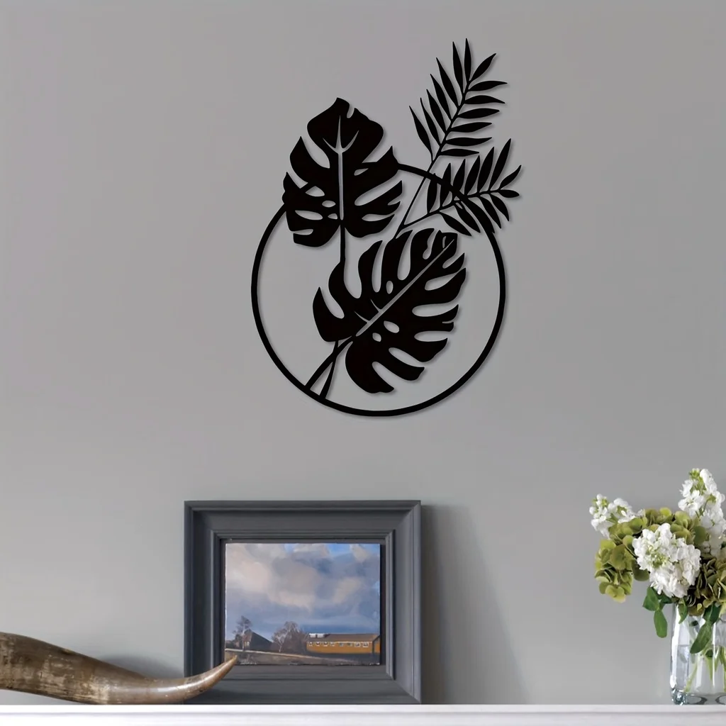 CIFBUY Palm Leaf Metal Wall Ar - Interior Design Modern のレビューと価格