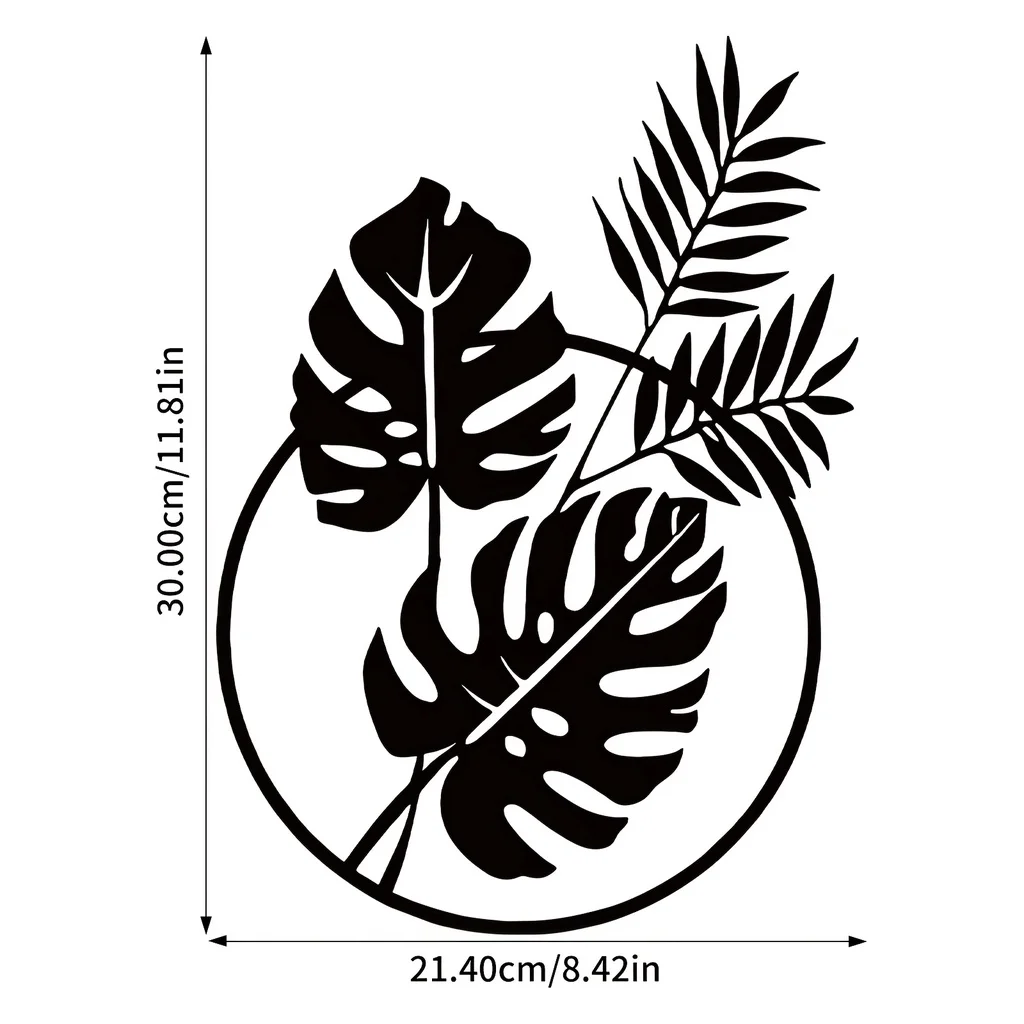 CIFBUY Palm Leaf Metal Wall Ar - Interior Design Modern のレビューと価格