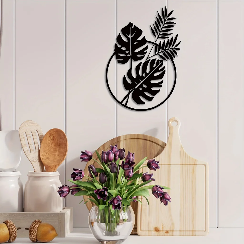 CIFBUY Palm Leaf Metal Wall Ar - Interior Design Modern のレビューと価格