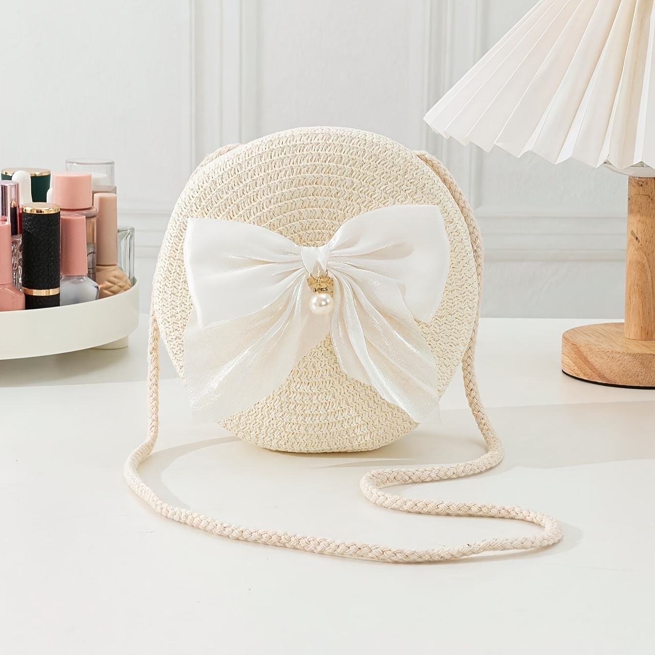 Elegant Round Straw Crossbody  - Interior Design Elegant のレビューと価格