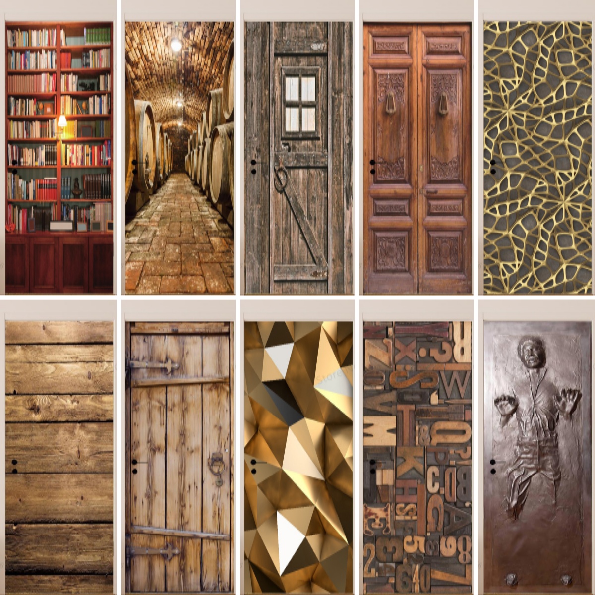 Imitation Wood Door Sticker Re - Interior Design Home のレビューと価格