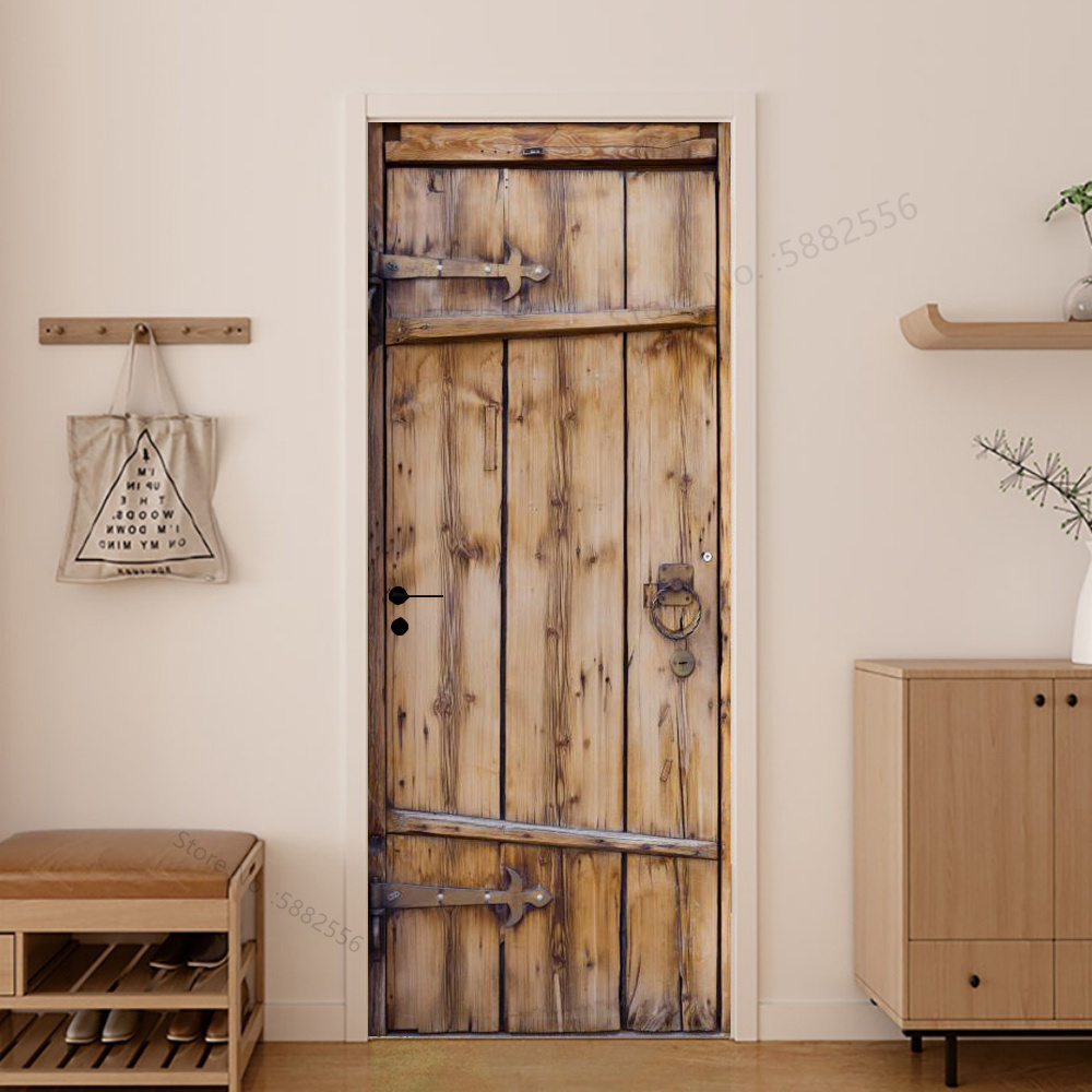 Imitation Wood Door Sticker Re - Interior Design Home のレビューと価格