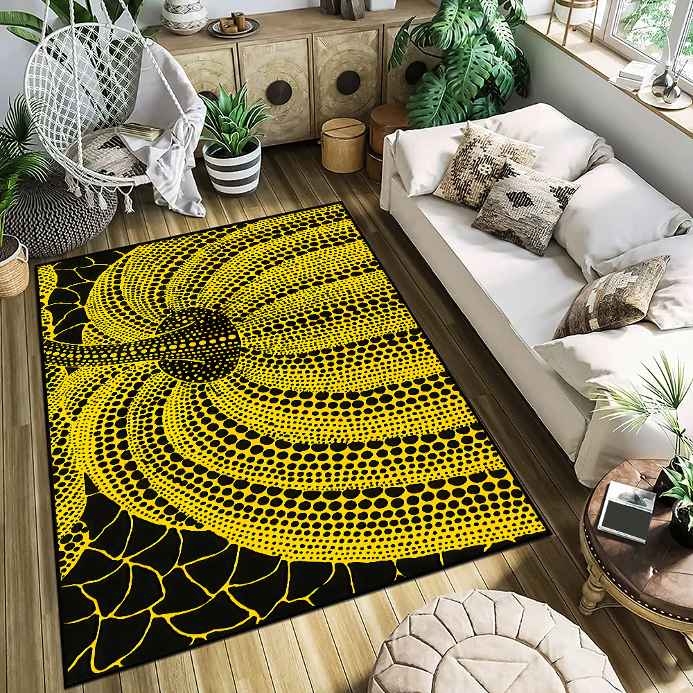 Abstract Pumpkin Polka Dot Art - Printed Rug Abstract のレビューと価格