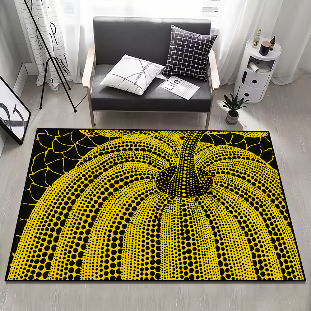 Abstract Pumpkin Polka Dot Art - Printed Rug Abstract のレビューと価格
