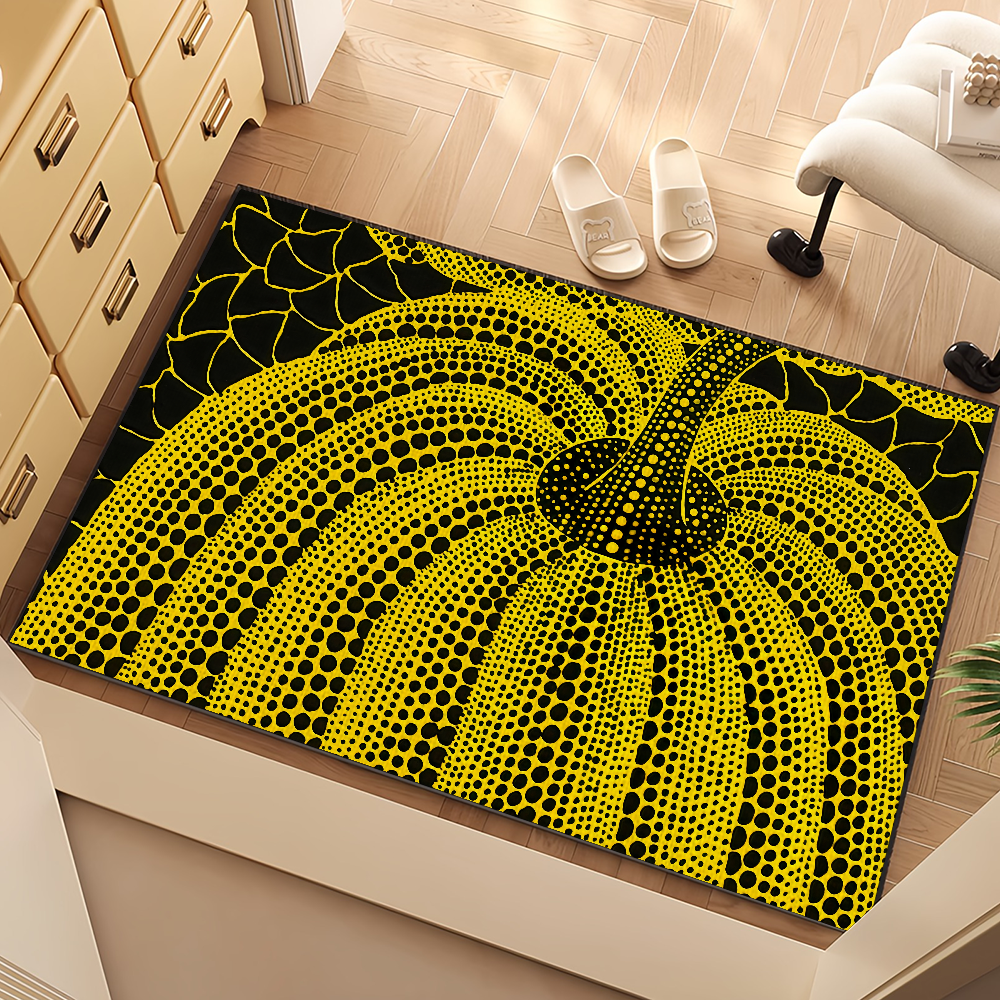 Abstract Pumpkin Polka Dot Art - Printed Rug Abstract のレビューと価格