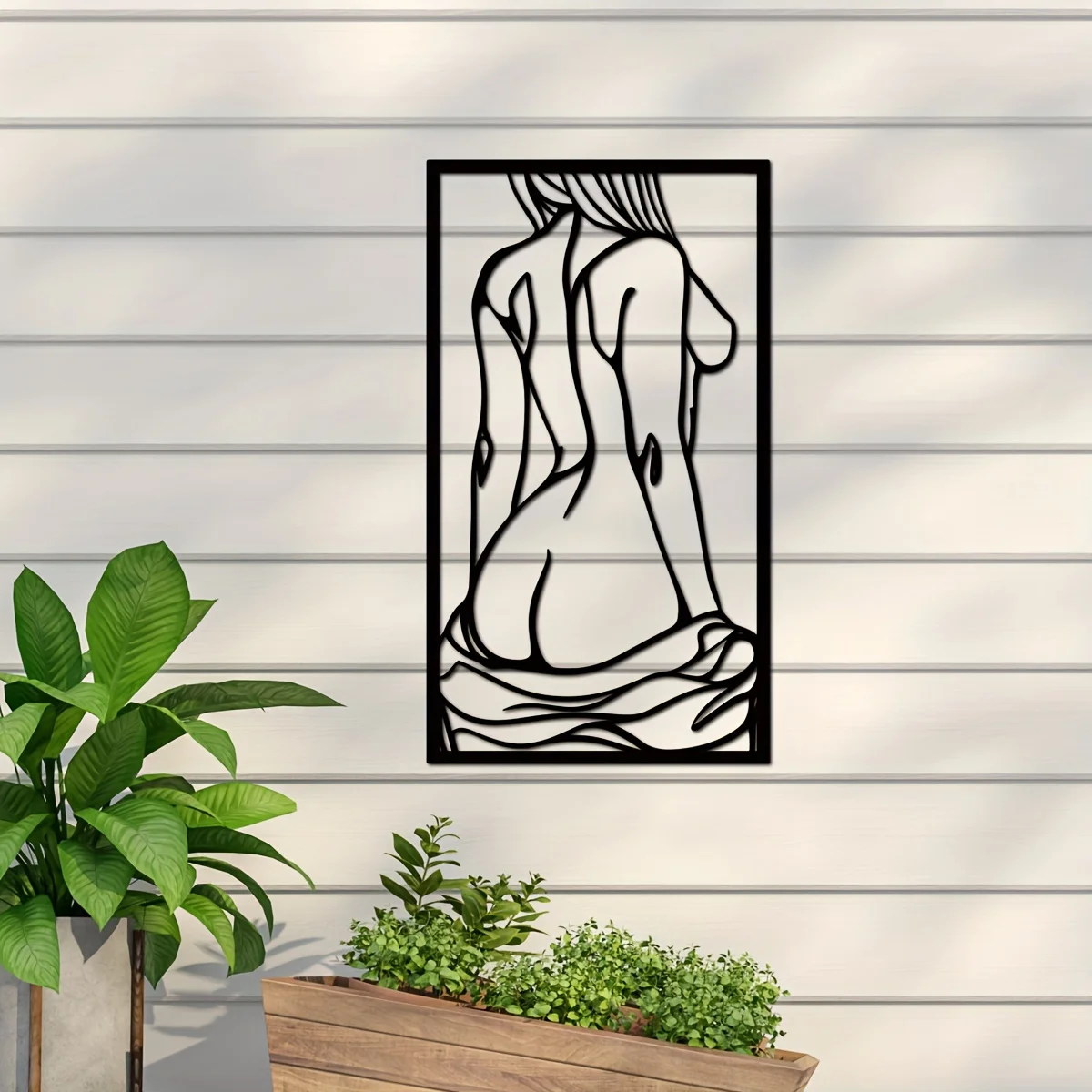 1pc Metal Art Wall Decor, Blac - Interior Design Modern のレビューと価格