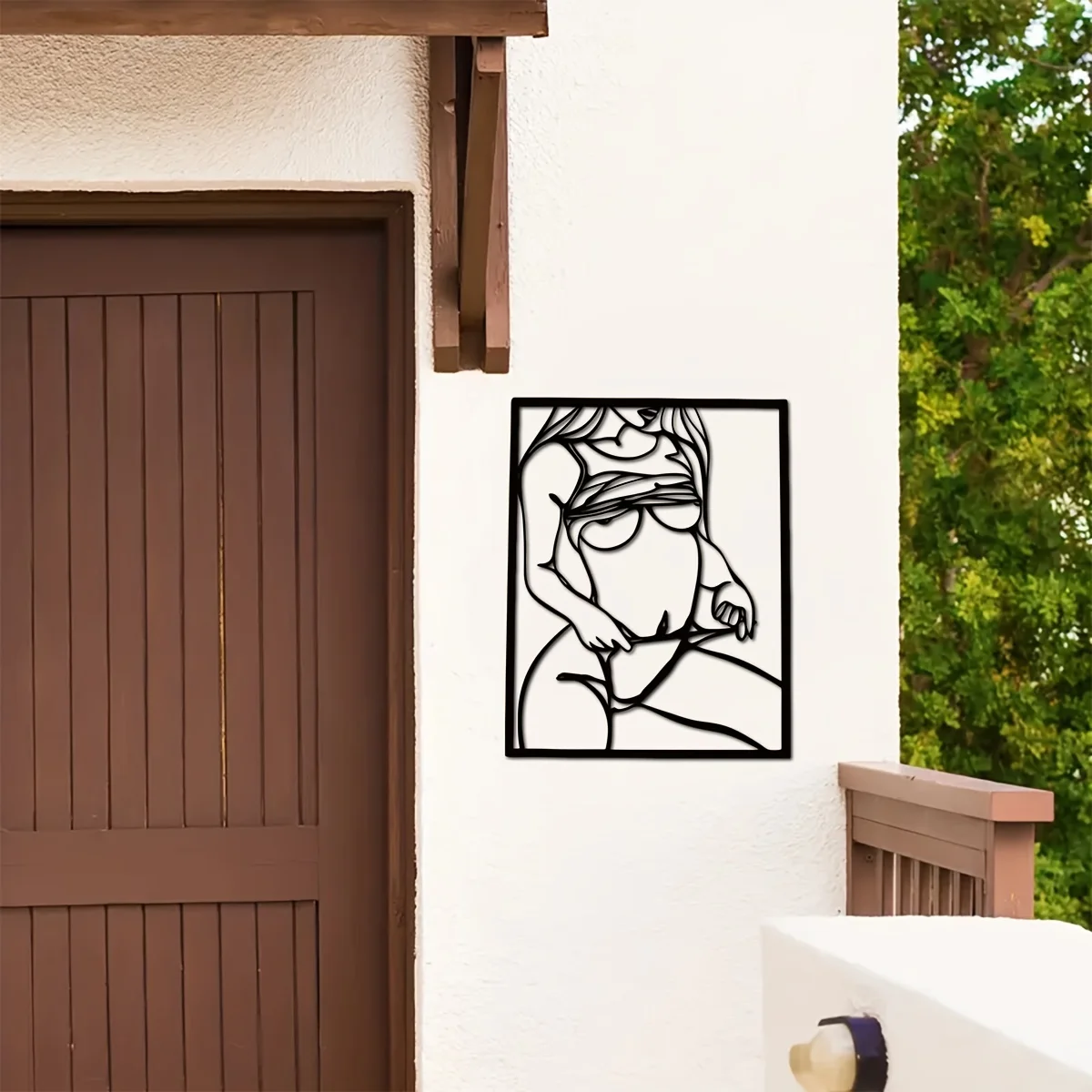 1pc Metal Art Wall Decor, Blac - Interior Design Modern のレビューと価格