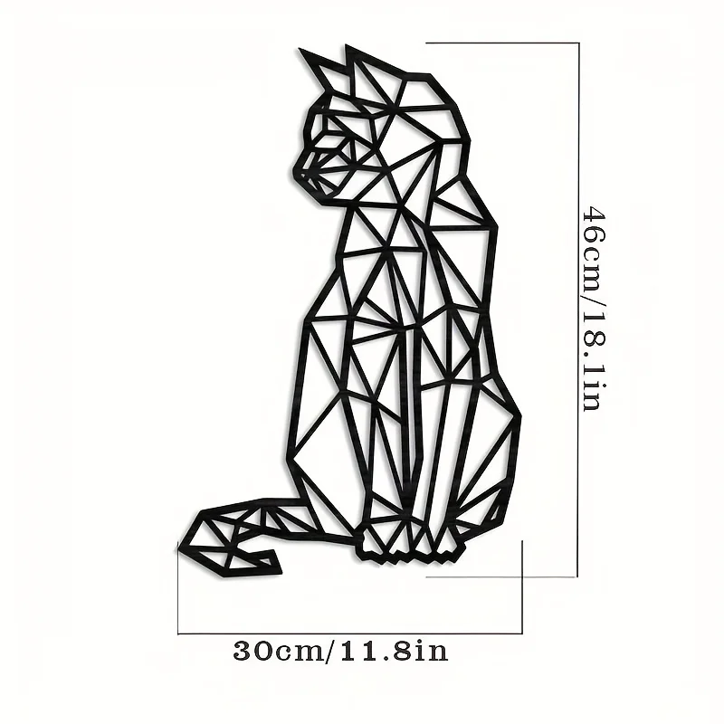 CIFBUY Iron Wall Art Metal Cat - Interior Design Home のレビューと価格