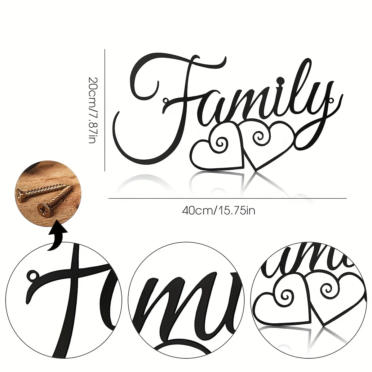 CIFBUY Family Wall Sign Metal  - Interior Design Modern のレビューと価格
