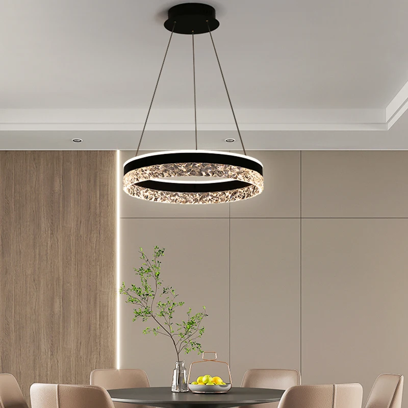 Modern Luxury Crystal LED Pend - Interior Design Hall のレビューと価格