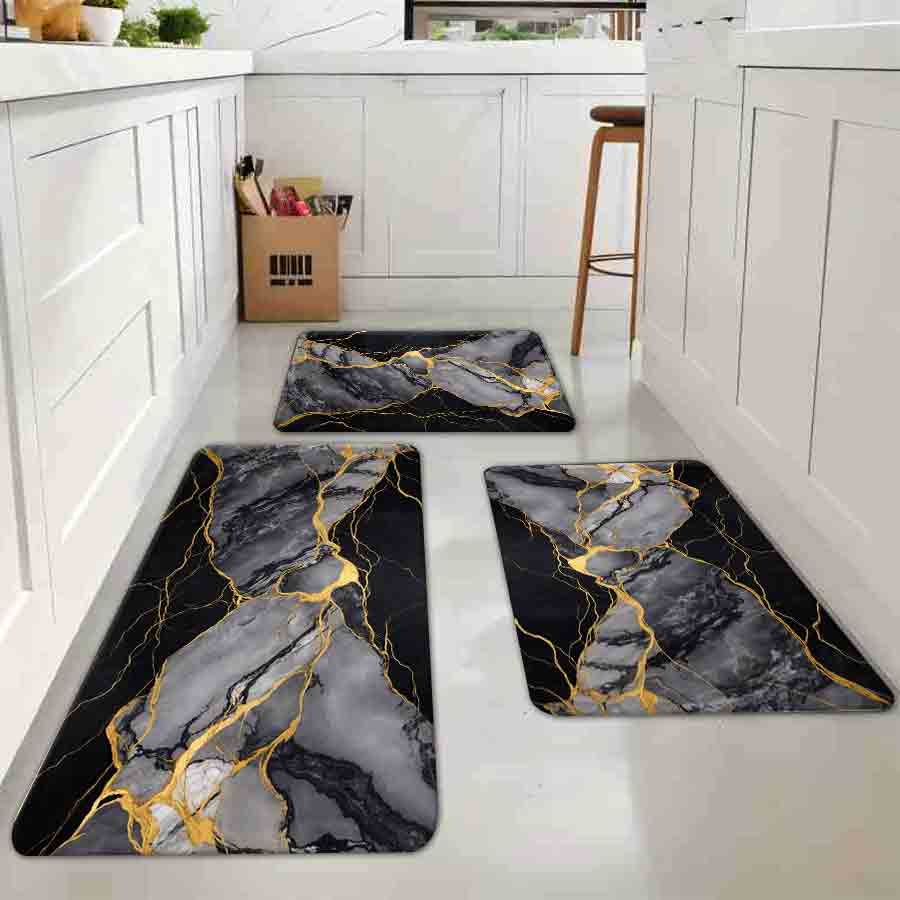 1/2/3Pcs Flannel Kitchen Mat—M - Printed Rug Abstract のレビューと価格