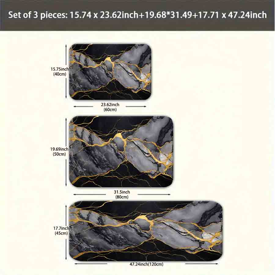 1/2/3Pcs Flannel Kitchen Mat—M - Printed Rug Abstract のレビューと価格