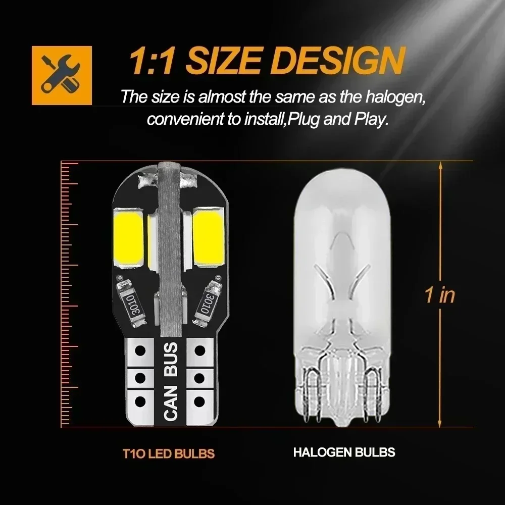 10/20PCS W5W T10 LED Bulbs Can - Interior Design Icon のレビューと価格