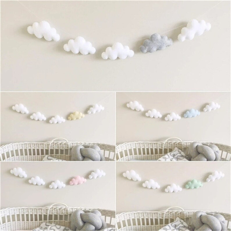 Nordic Felt Cloud Garlands Str - Interior Design Modern のレビューと価格